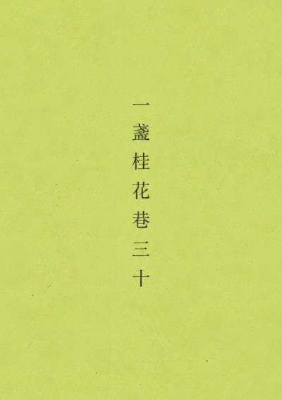 一盞桂花巷三十