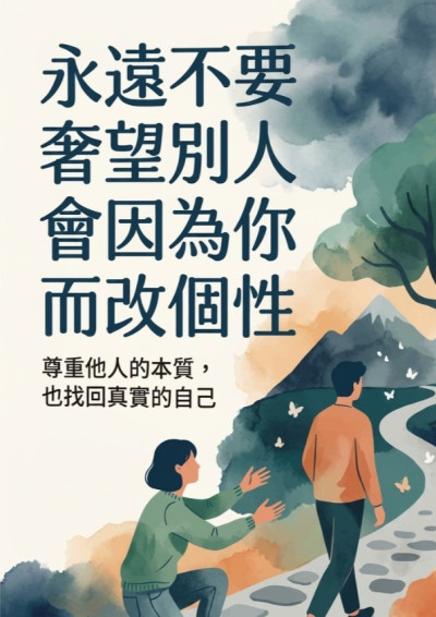 永遠不要奢望別人會因為你而改個性-三燁